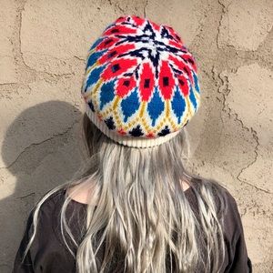 Scandinavian Viking Snowflake Boho Knit Beanie